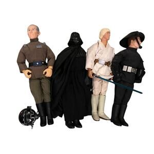 4 Hasbro Star Wars 12" Figures 1992 Luke Skywalker Darth Vader Imperial VTG
